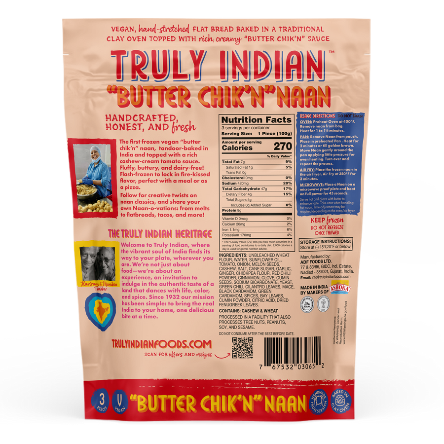 "Butter Chik'n" Naan