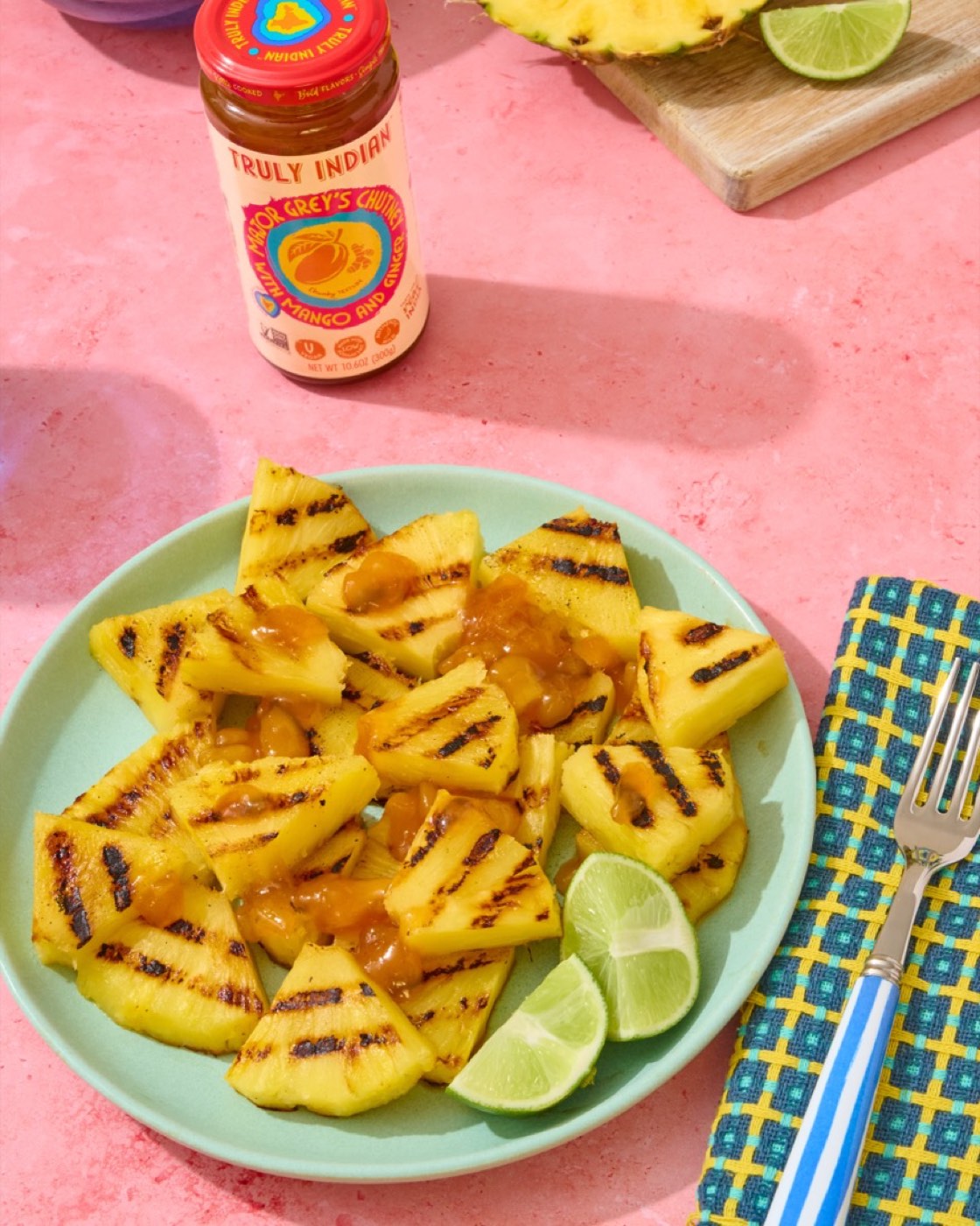 Grilled Pineapple with Major Grey's