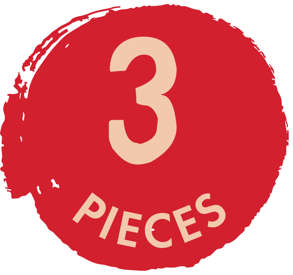 3 pieces