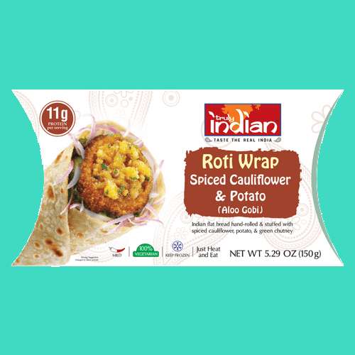 Roti Wrap Spiced Cauliflower